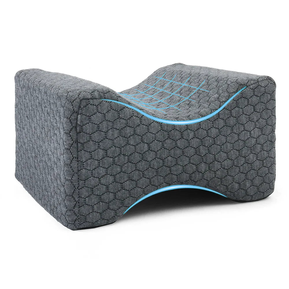 Leg Pillow,Side Pillow,Memory Foam Knee Pillow with Side Sleeping Belt,Leg Knee Pillow with Removable and Washable Cover